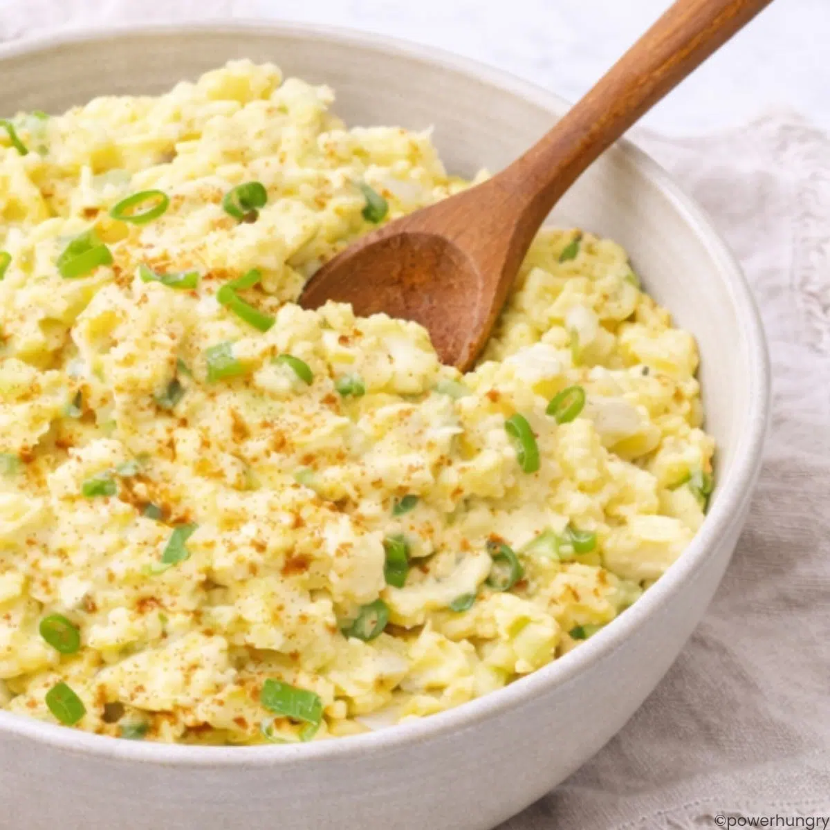 bowl of chickpea flour tofu salad
