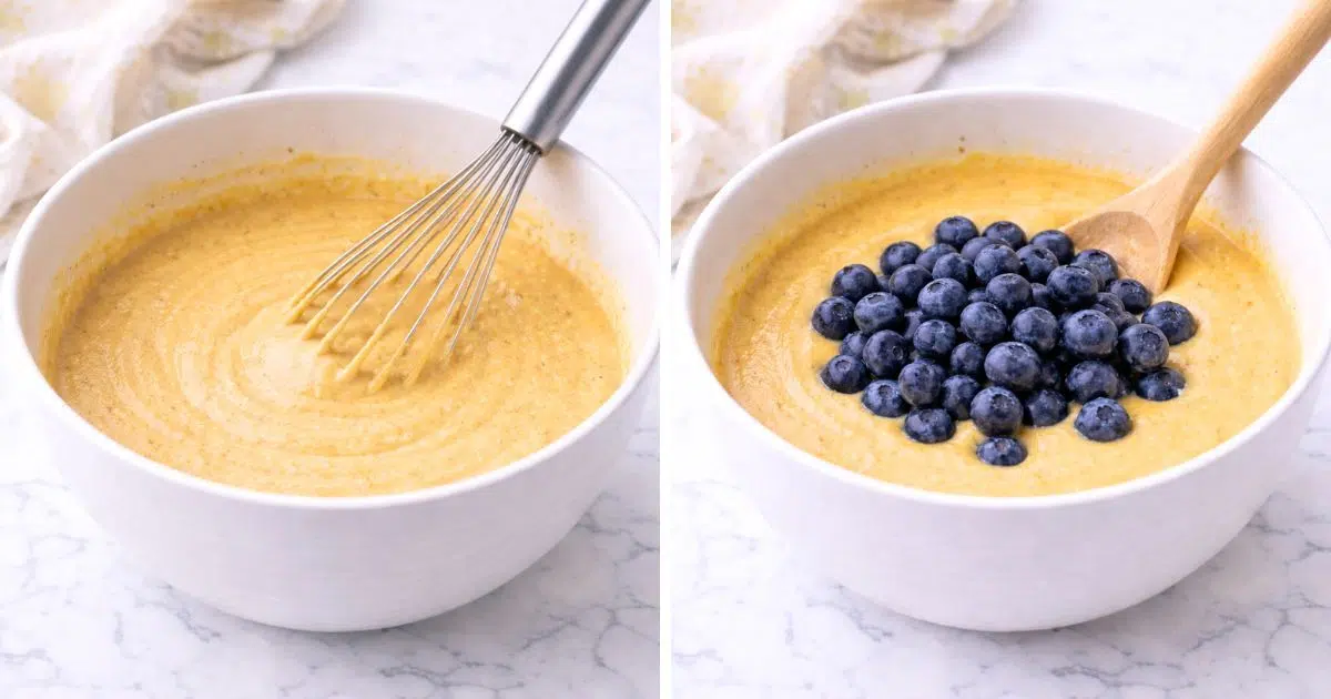 wet ingredients for chickpea flour protein bread batter