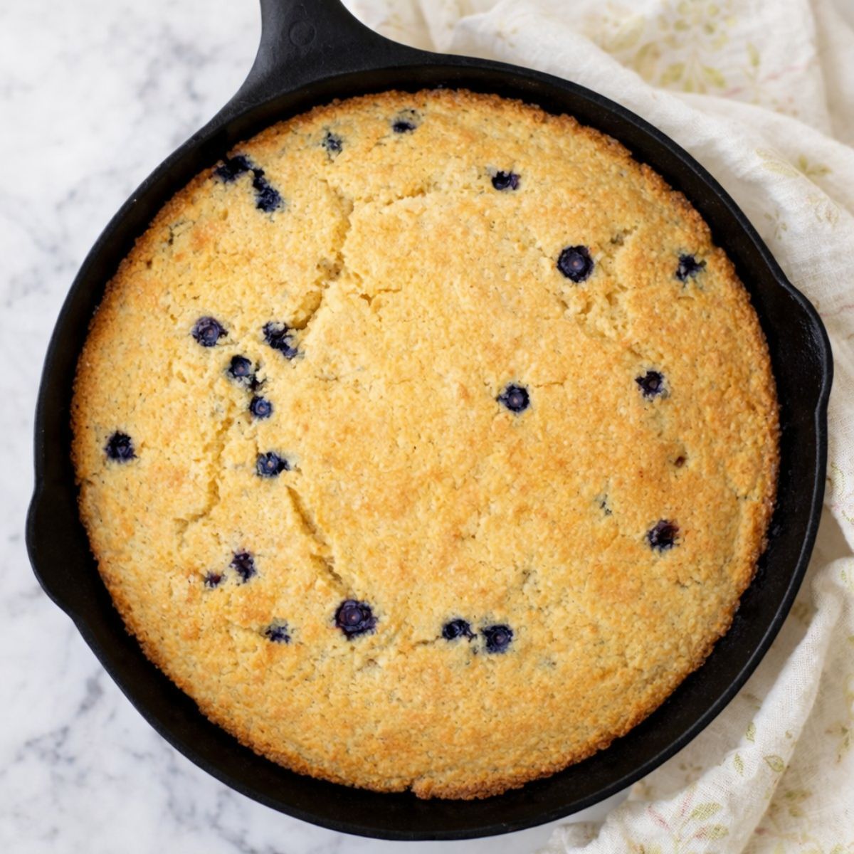 blueberry chickpea protein bread baked