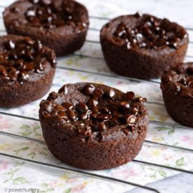vegan black bean brownies on a cooling rack