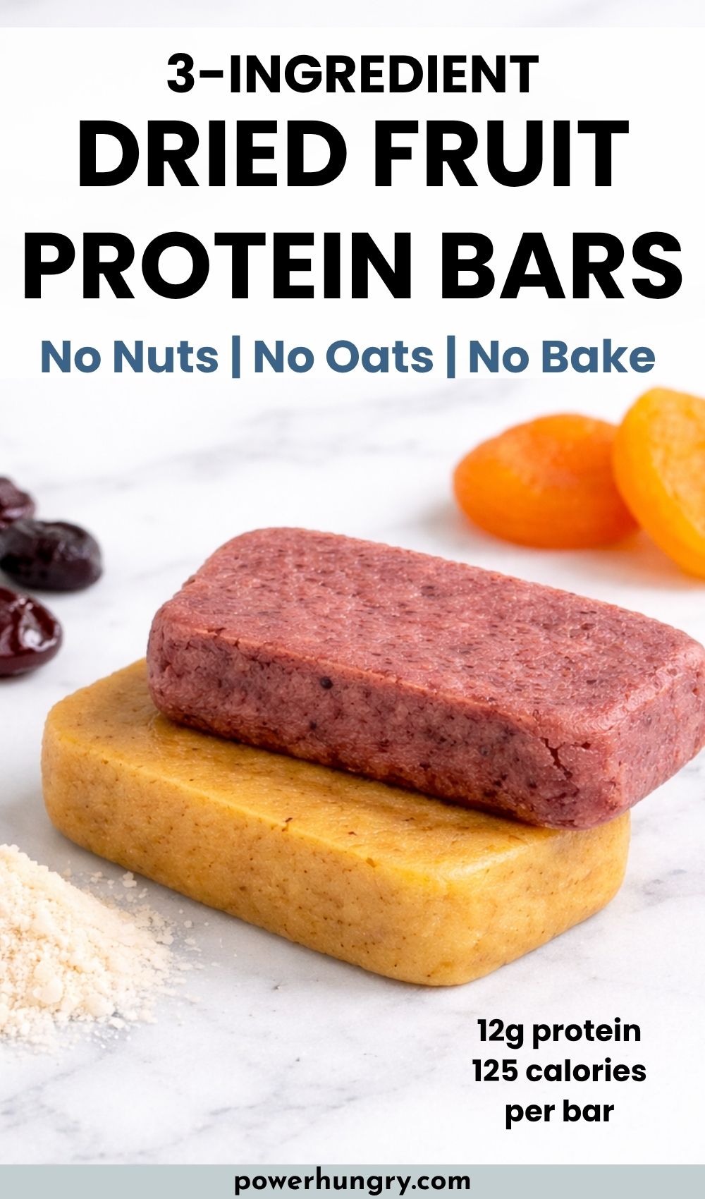 2 fruit protein bars, stacked