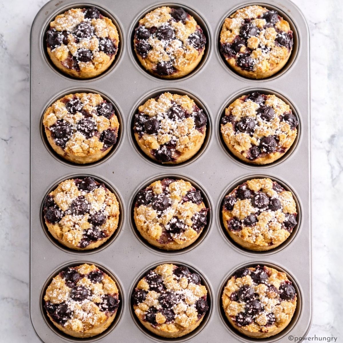 french toast vegan muffins, shot from overhead