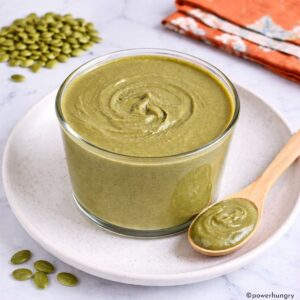 jar of easy homemade pumpkin seed butter