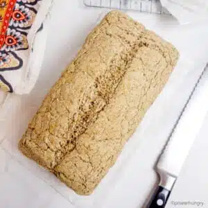 overhead shot of 100% sorghum flour bread