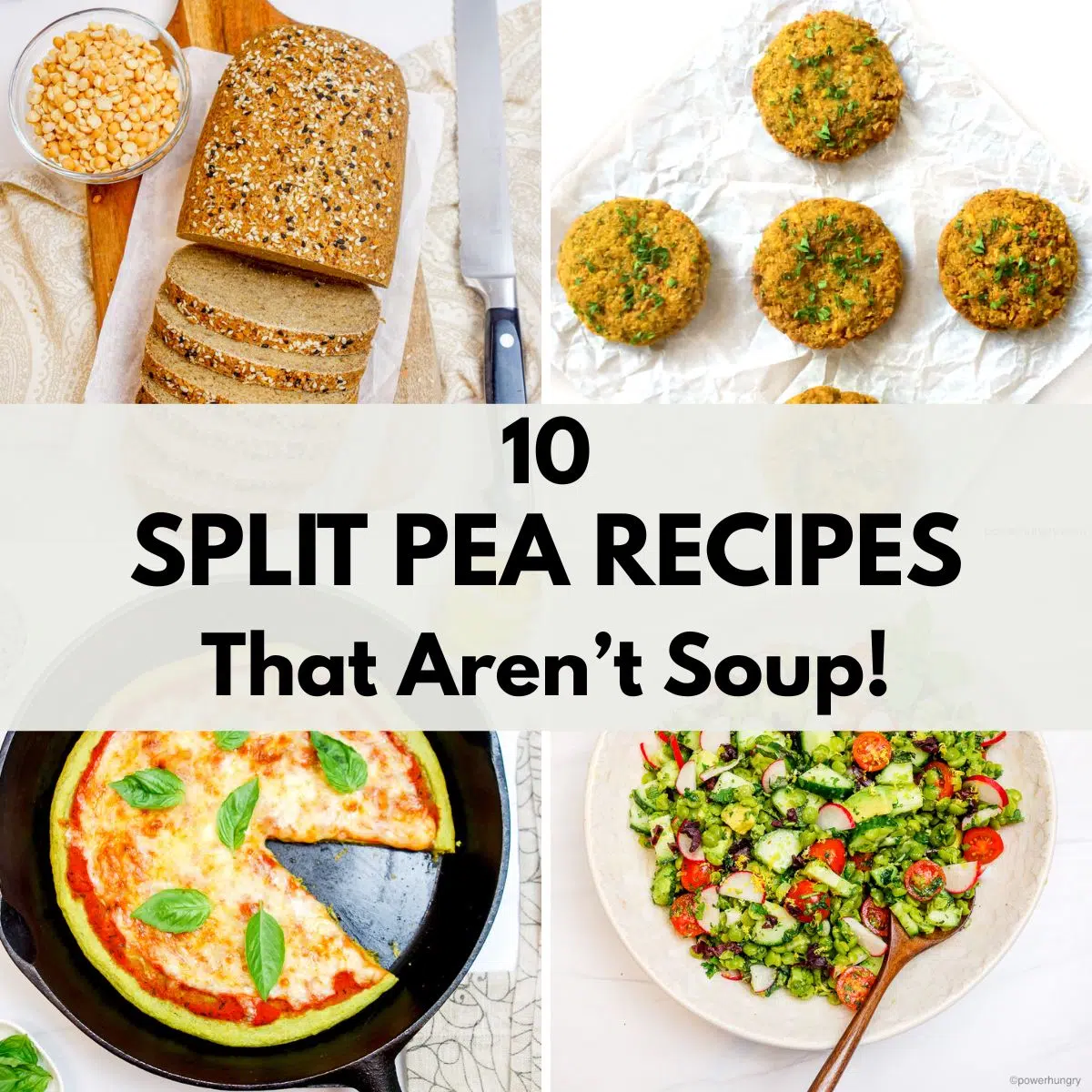 split pea recipe photo collage