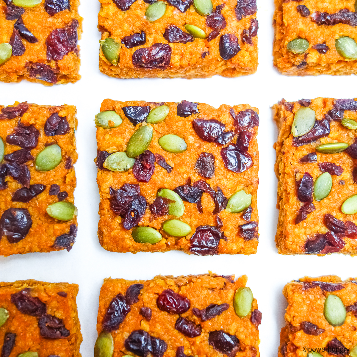 close up of tvp pumpkin protein bars