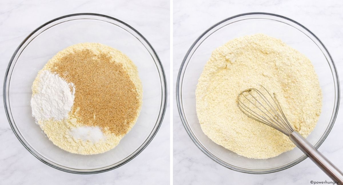 dry ingredients for millet tofu bread