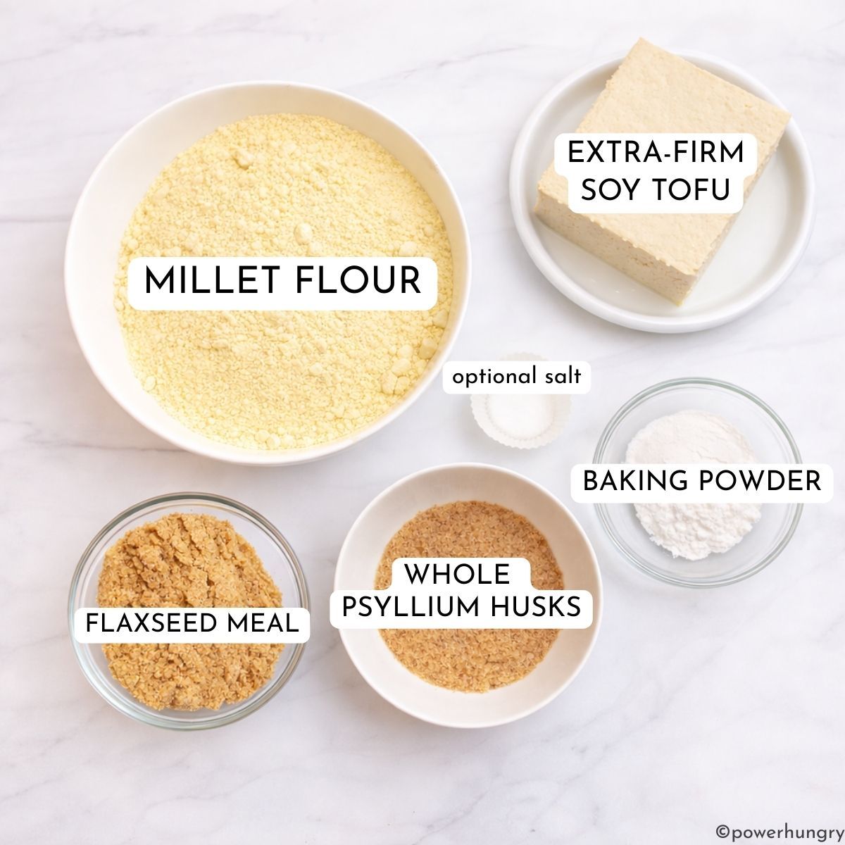 ingredients for high protein millet bread