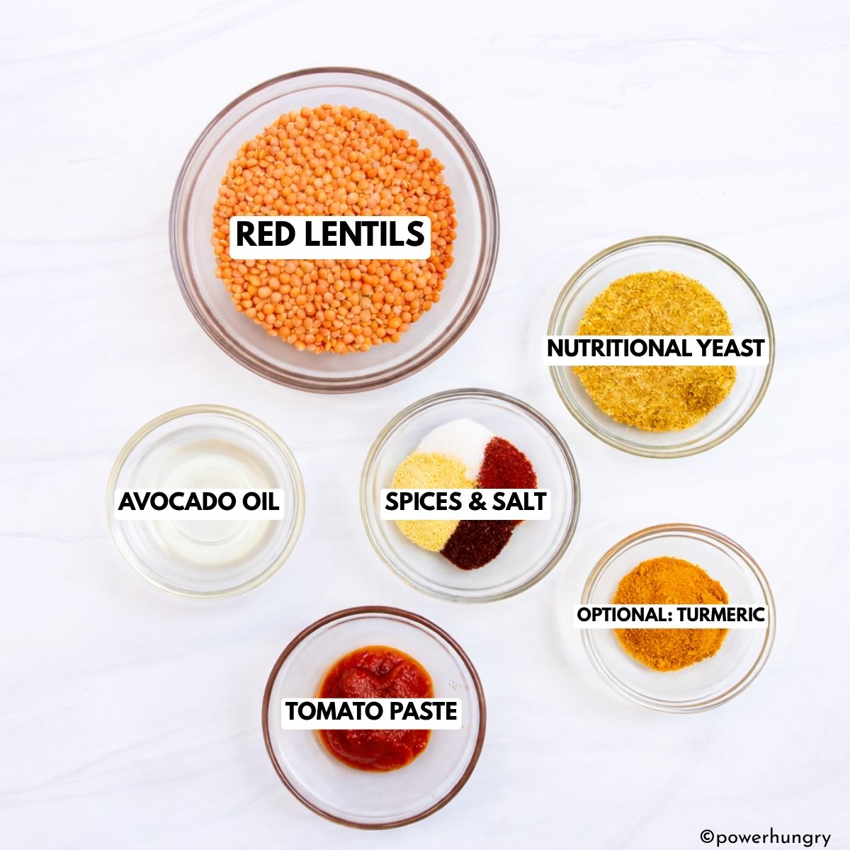 ingredients for high protein nacho cheese lentil chips