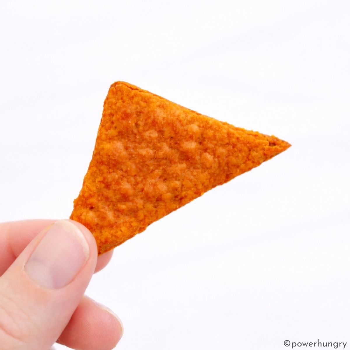 a single high protein lentil chip