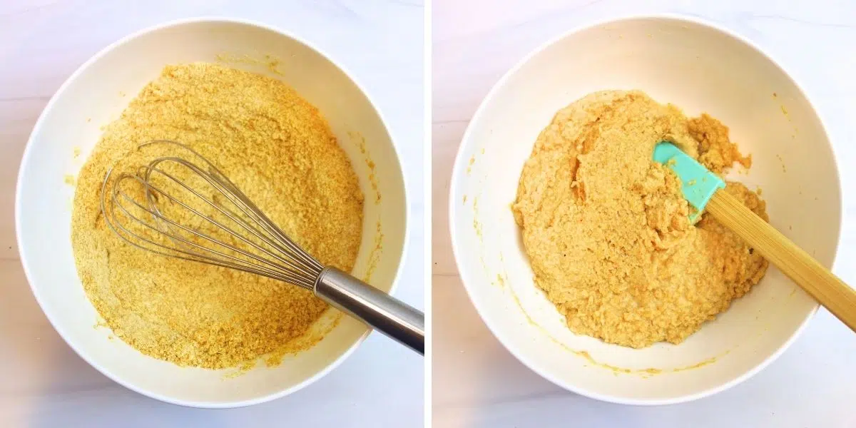 dough for chickpea flour crackers