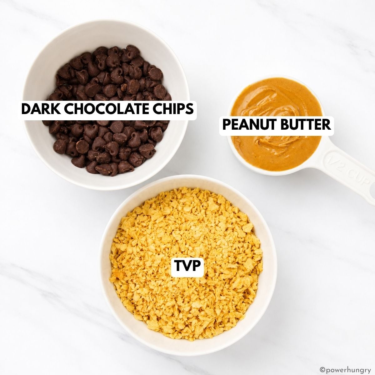 ingredients for no-bake chocolate protein cookies
