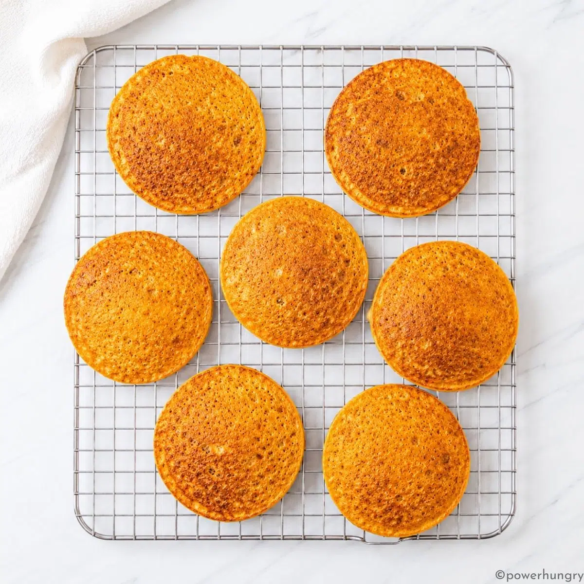lentil pancakes on cooling rack